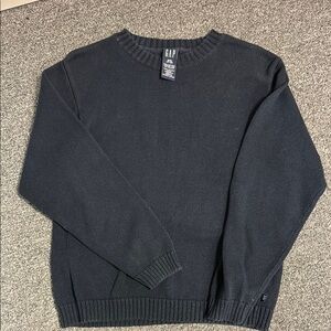 Vintage GAP Black Crewneck Sweater Classic Knit boys size 7/8